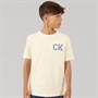 Calvin Klein Boys Chest Logo T-Shirt Vanilla Ice