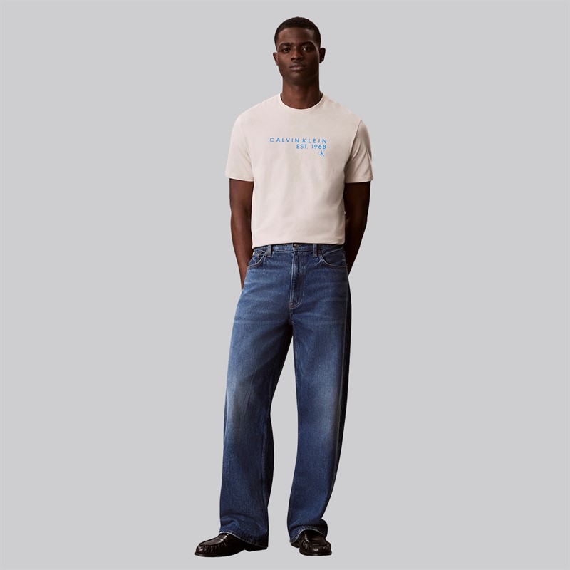 Calvin Klein Mens T-Shirt Beige