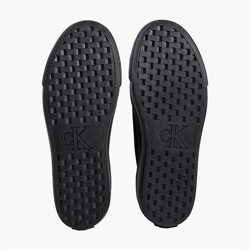 Calvin Klein Mens Womens Vulc Flatform Trainers Triple Black
