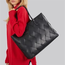 Calvin Klein CK Woven Medium Shopper Bag Ck Black