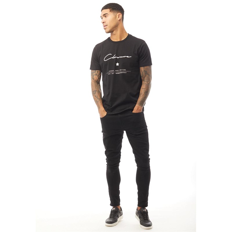 Buy Closure London Mens Logo Star T-Shirt Black