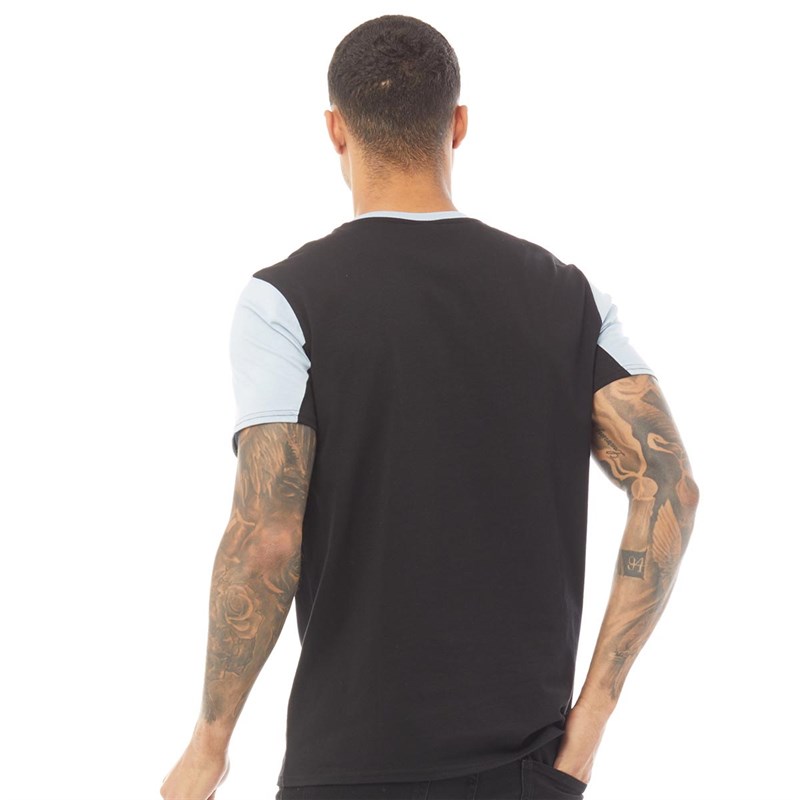 Closure London Mens Panelled Logo Block T-Shirt Black