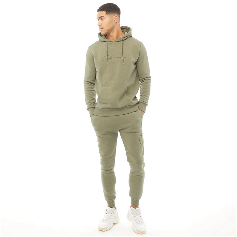 Closure London Męskie Bluza z Kapturem Khaki