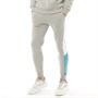 Closure London Mens Panelled Script Joggers Grey Marl