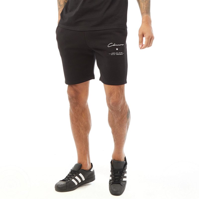 Closure London Mens Logo Star Shorts Black