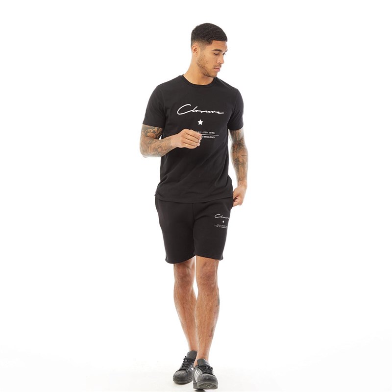 Closure London Mens Logo Star Shorts Black