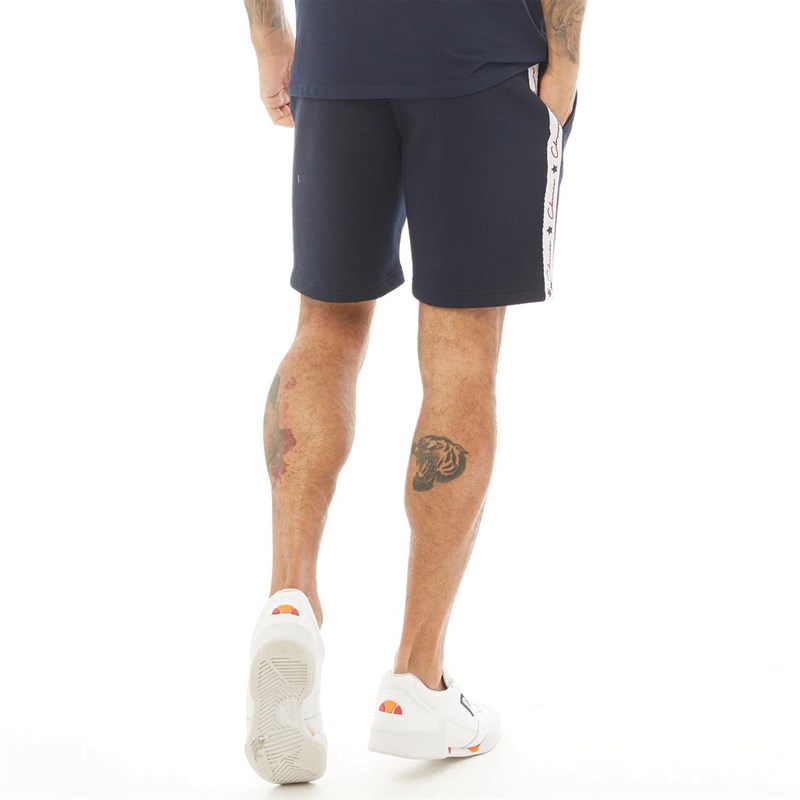 Closure London Mens Stella Taped Shorts Navy