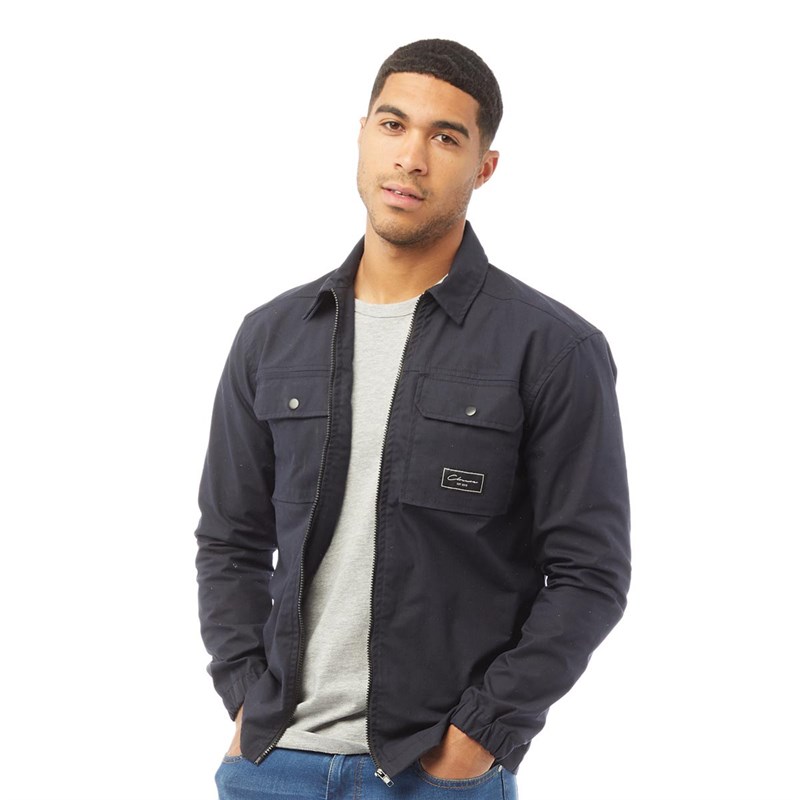 Buy Closure London Mens Utility Overshirt Navy