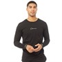 Closure London Mens Signature Cuff Long Sleeve Lounge T-Shirt Black