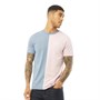 Closure London Herren Split T-Shirt Mittelblau