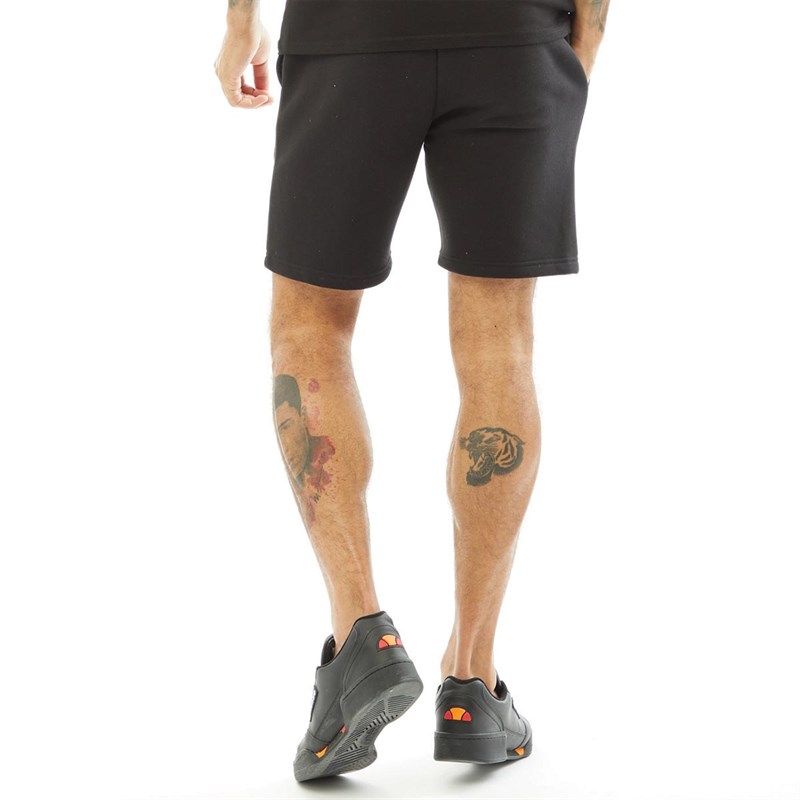 Closure London Mens Worldwide Outline Script Shorts Black