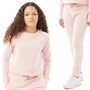 Closure London Girls Large Script Crewneck Tracksuit Baby Pink