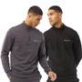 Closure London Mens Signature Two Pack 1/2 Zip Sweatshirts Black/Charcoal