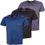 Closure London Mens Reflective Poly Three Pack T-Shirts Black/Navy/Charcoal