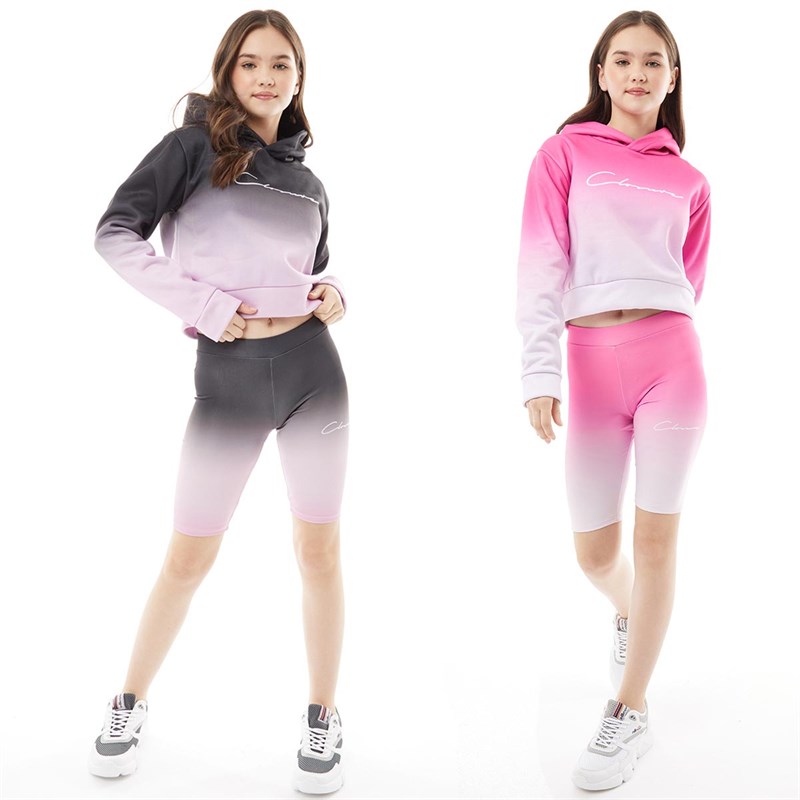 Closure London Junior Fade Sig Two Pack Cycle Shorts Pink/Hot Pink