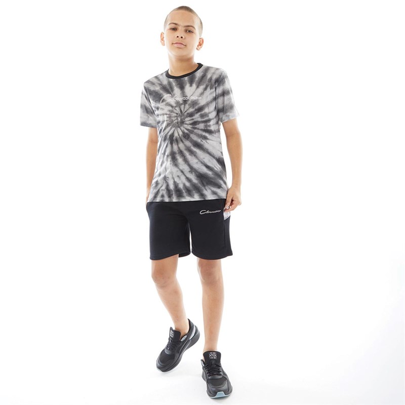 Closure London Junior Spiral T-Shirt And Shorts Set Black