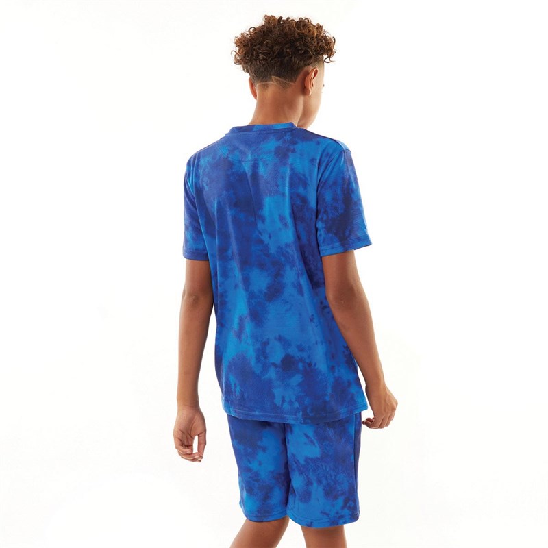 Closure London Boys Cloud Tie Dye T-Shirt And Shorts Set Blue