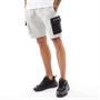 Closure London Mens Contrast Pocket Shorts Light Grey Marl
