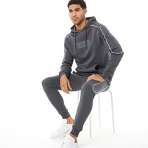 Closure London Mens Piped Box Logo Tracksuit Smoke