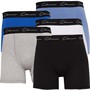 Closure London Mens Single Jersey Five Pack Boxer Briefs Black/Cobalt/White/Grey Marl/Washed Blue