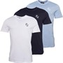Closure London Mens Script Three Pack T-Shirts Light Blue/Navy/White