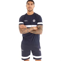Closure London Mens Panel Badge Twinset Navy