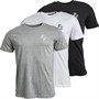Closure London Mens Script Three Pack T-Shirts Black/Grey Marl/White