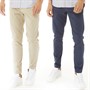 Closure London Mens Two Pack Chinos Navy/Stone