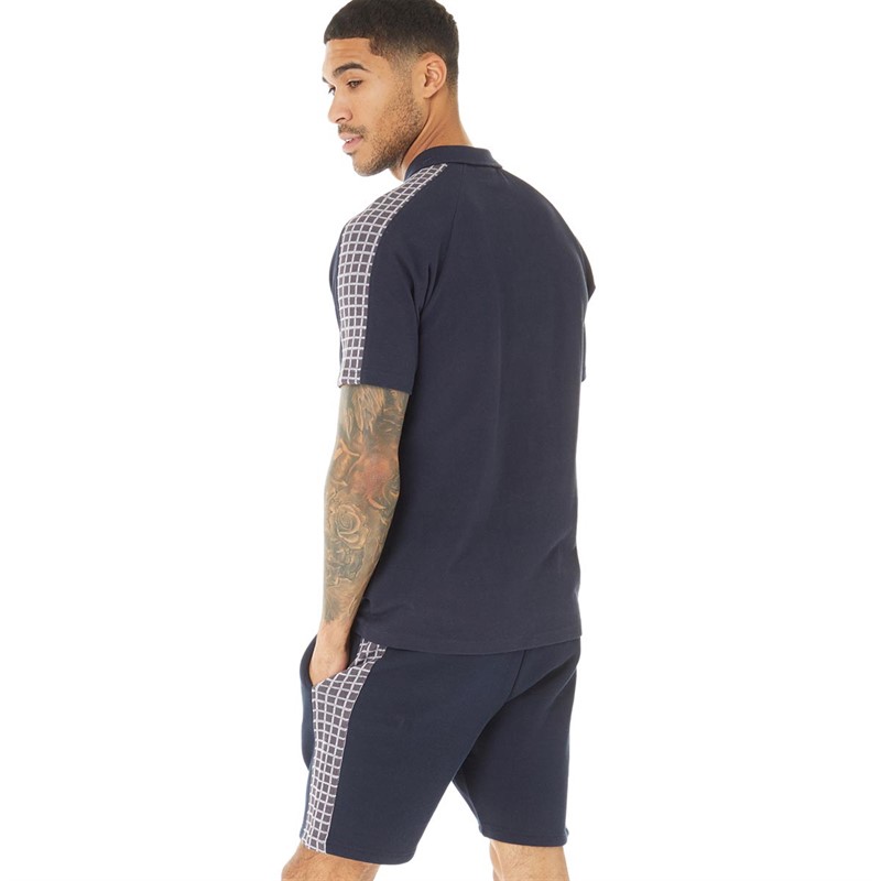 Closure London Mens Panelled Twinset Navy