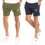 Closure London Mens Script Two Pack Jersey Shorts Navy/Khaki
