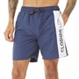 Closure London Mens Panel Logo Swim Shorts Navy