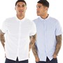 Closure London Mens Two Pack Short Sleeve Oxford Shirts Light Blue/White