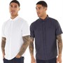 Closure London Mens Two Pack Short Sleeve Oxford Shirts Navy/White