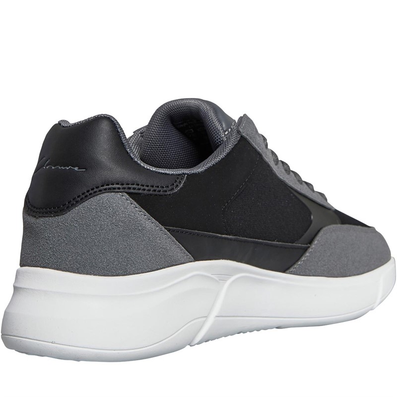 Closure London Mens Runner Trainers Charcoal