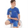 Closure London Boys Multi Logo T-Shirt And Shorts Co-Ord Set Cobalt