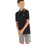 Closure London Boys Denim Shorts And Polo Co-Ord Set Grey Wash/Black