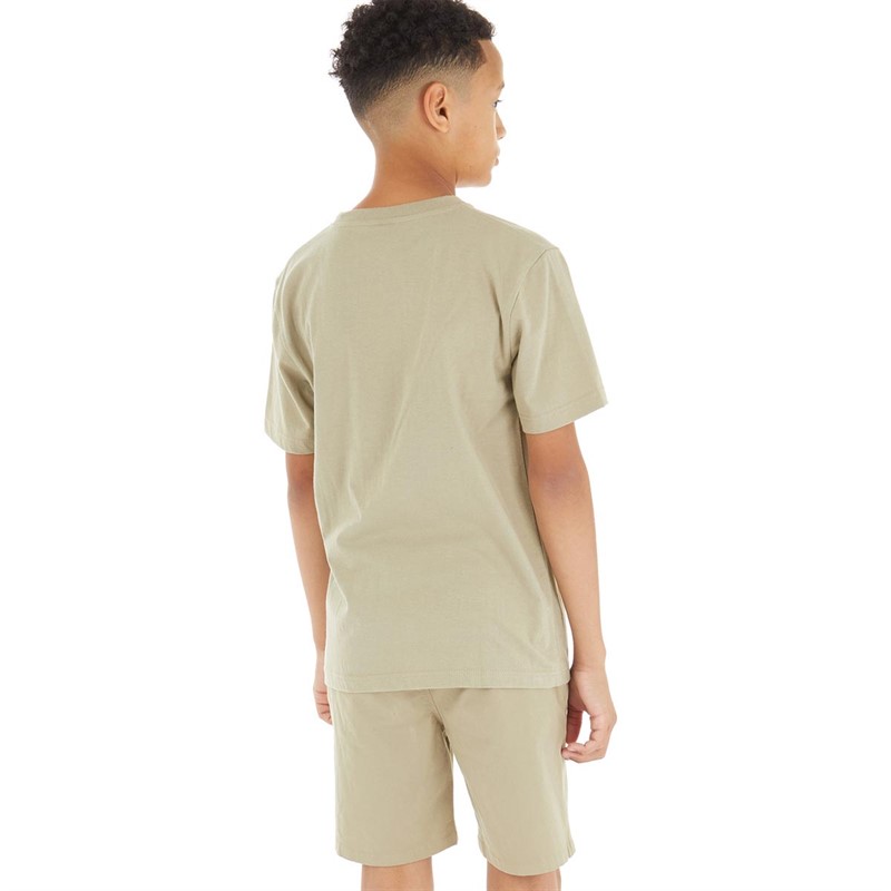 Closure London Boys T-Shirt And Chino Shorts Two Pack Co-Ord Set Sand