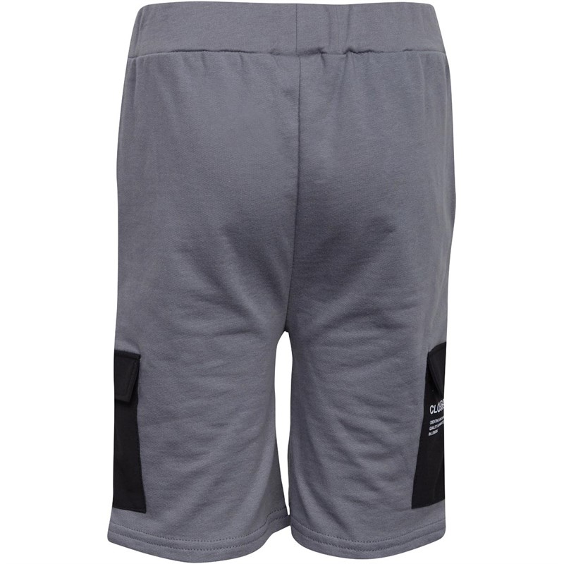 Closure London Boys Nylon Pocket Cargo Co-Ord Set Grey