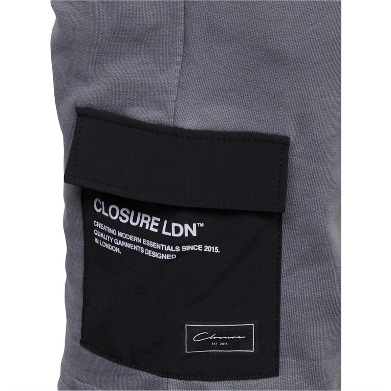 Closure London Boys Nylon Pocket Cargo Co-Ord Set Grey