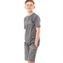 Closure London Boys Box Signature T-Shirt And Shorts Co-Ord Dark Grey Marl