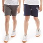 Closure London Boys Two Pack Script Shorts Navy/Dark Grey Marl