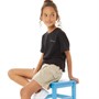 Closure London Girls Cropped T-Shirt And Cargo Shorts Set Black/Stone