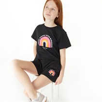Closure London Girls Kindness Cropped T-Shirt And Shorts Set Black