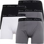 Closure London Mens Signature Classic Five Pack Boxer Shorts Black/Light Grey/White/Light Grey/Black