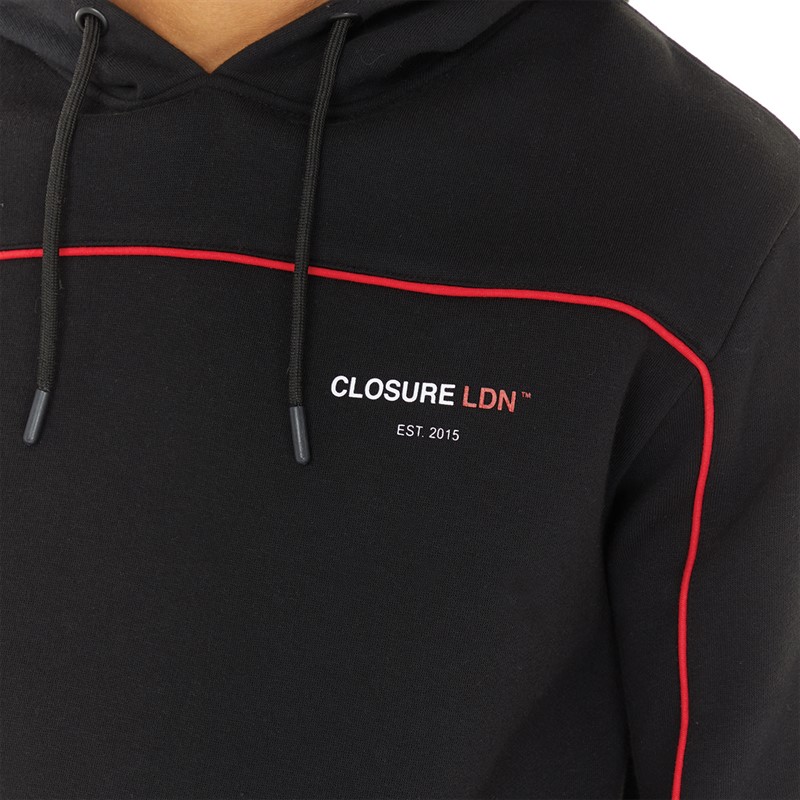 Closure London Mens Multi Logo Piping Tracksuit Black