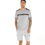 Closure London Mens Logo Taped Twinset Grey Marl