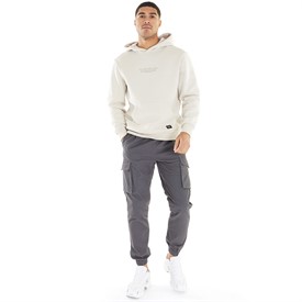 Buy Closure London Mens Branded Hoodie And Cargo Pants Tracksuit Stone Charcoal