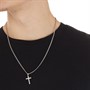 Closure London Mens Flat Cross Pendant Necklace Zinc