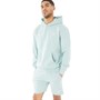 Closure London Heren Hoodie en Short Set met Dubbel Logo Zeewiergroen