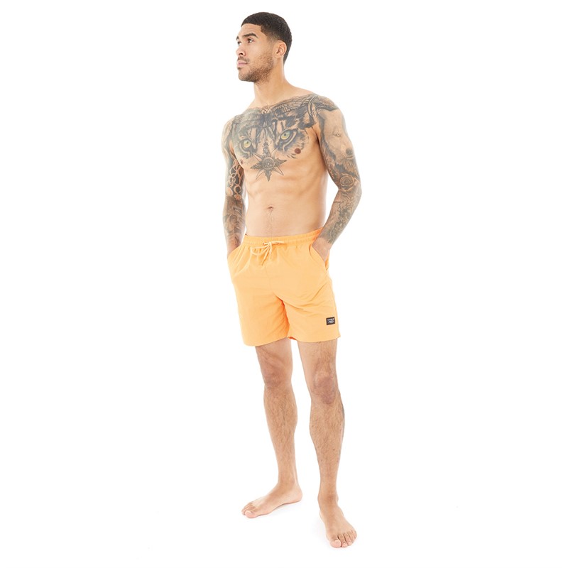 Closure London Mens Bright Swim Shorts Orange